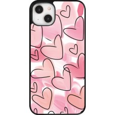 iPhone 14 Plus Case Hülle - Easter 2023 pink hearts