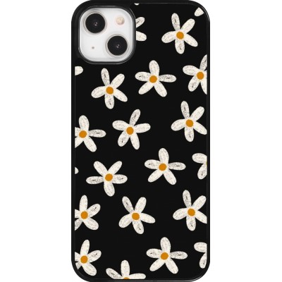 Coque iPhone 14 Plus - Easter 2024 white on black flower