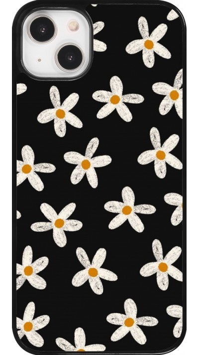 iPhone 14 Plus Case Hülle - Easter 2024 white on black flower