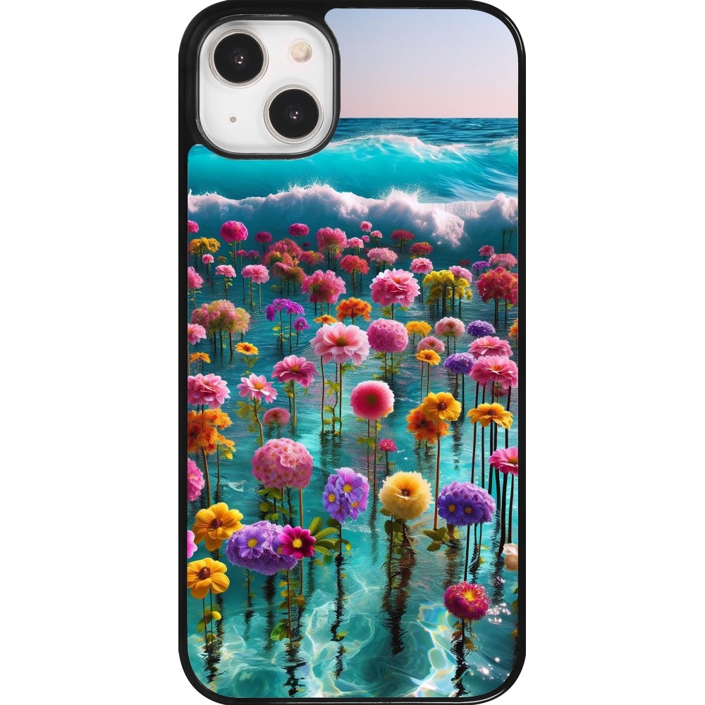 iPhone 14 Plus Case Hülle - Blumenmeer Wellen