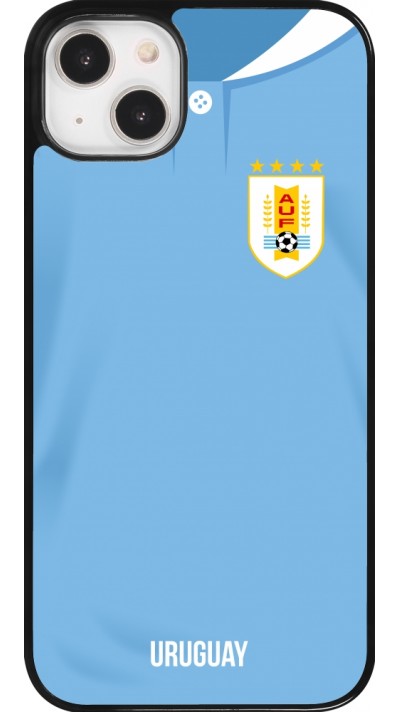 iPhone 14 Plus Case Hülle - Uruguay 2022 personalisierbares Fussballtrikot