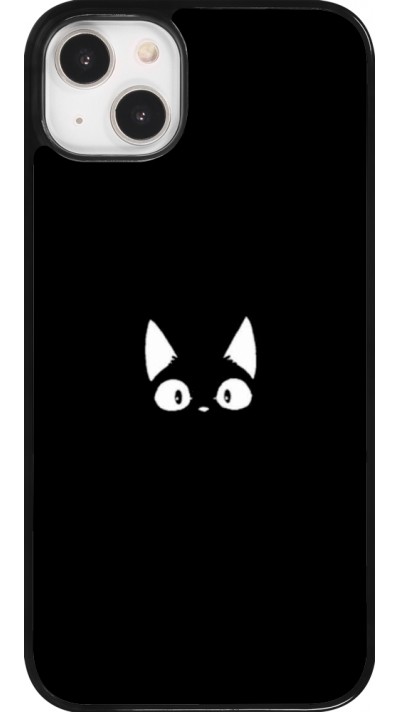 iPhone 14 Plus Case Hülle - Funny cat on black