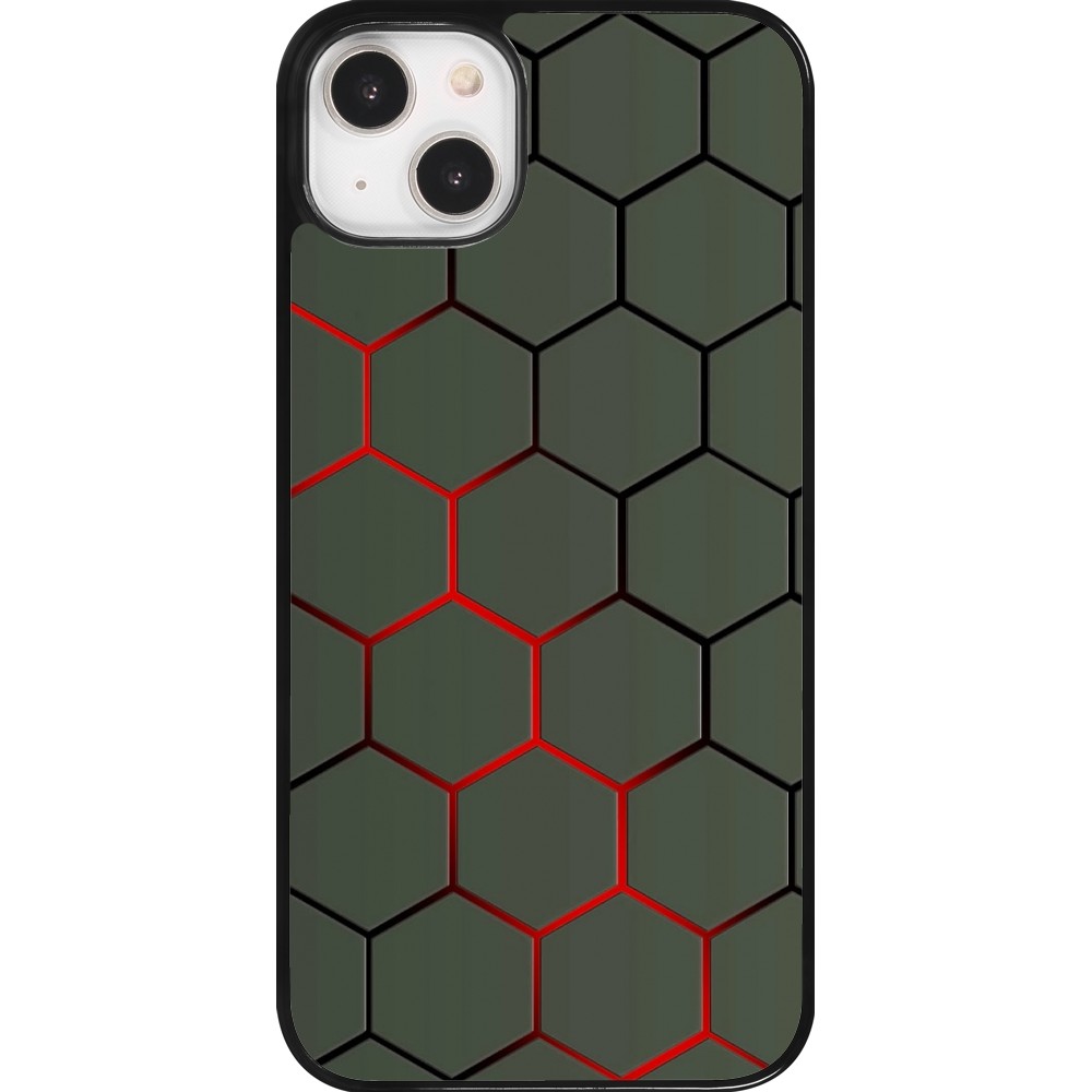 Coque iPhone 14 Plus - Geometric Line red