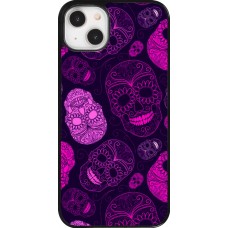 iPhone 14 Plus Case Hülle - Halloween 2023 pink skulls