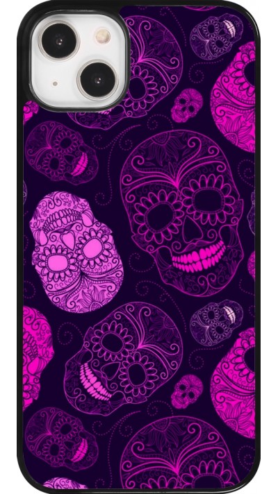 iPhone 14 Plus Case Hülle - Halloween 2023 pink skulls