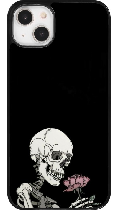 Coque iPhone 14 Plus - Halloween 2023 rose and skeleton