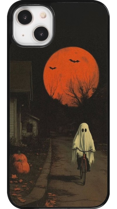 Coque iPhone 14 Plus - Halloween 2025 Ghost on a bicycle