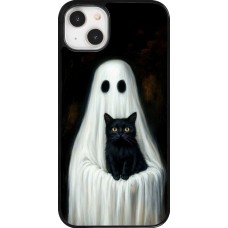 Coque iPhone 14 Plus - Halloween 2025 Ghost with black cat