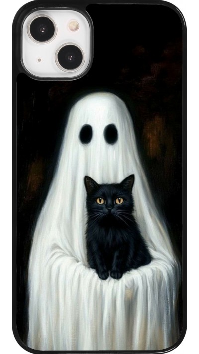 Coque iPhone 14 Plus - Halloween 2025 Ghost with black cat