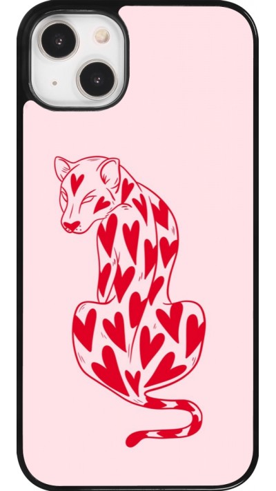 Coque iPhone 14 Plus - Leopard with hearts 2026