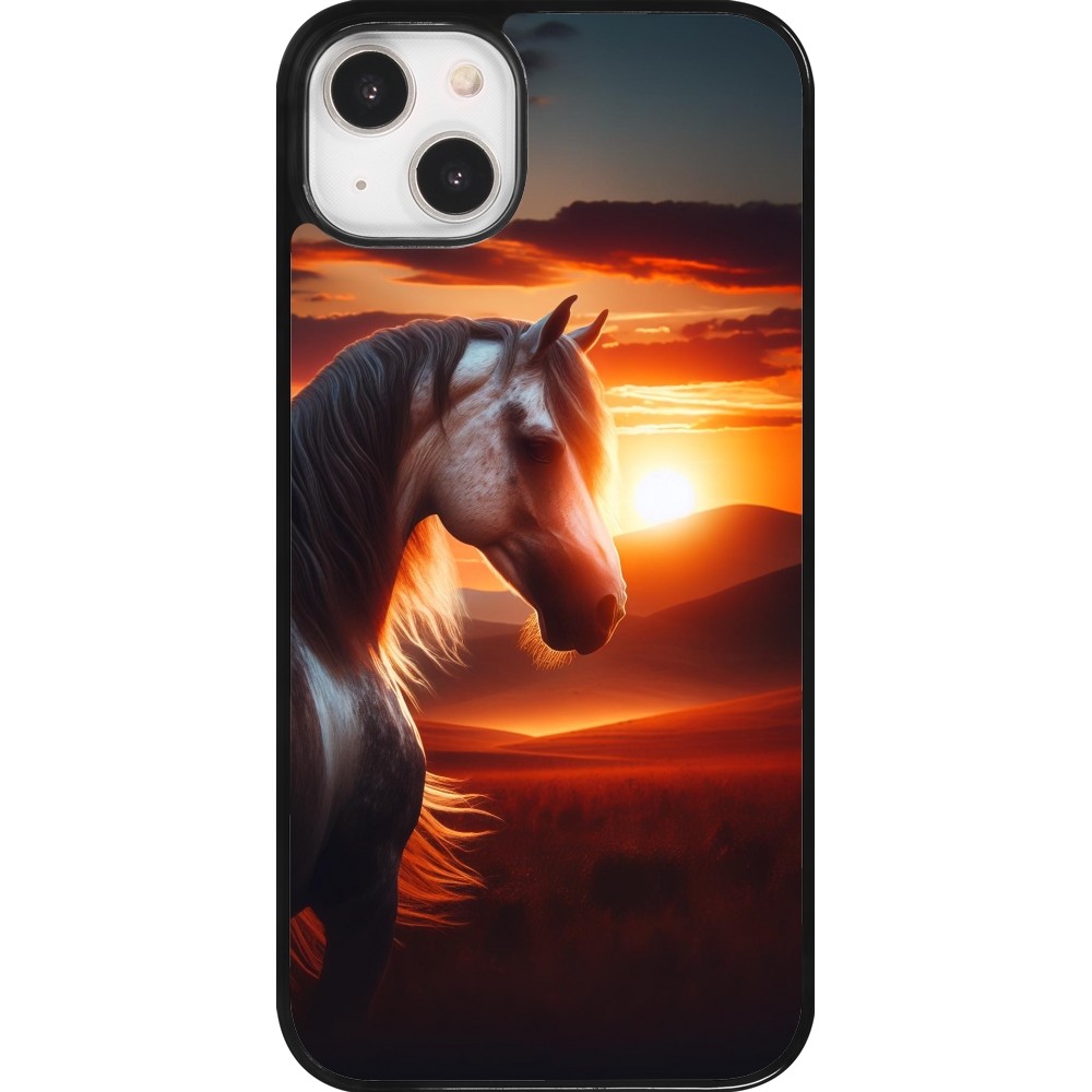 Coque iPhone 14 Plus - Majestic Sunset Horse