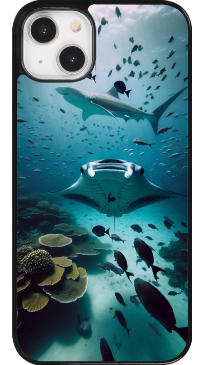 Coque iPhone 14 Plus - Manta Lagon Nettoyage