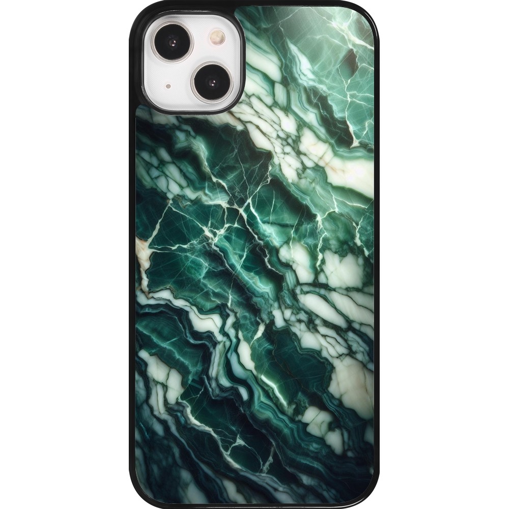 iPhone 14 Plus Case Hülle - Majestätischer grüner Marmor