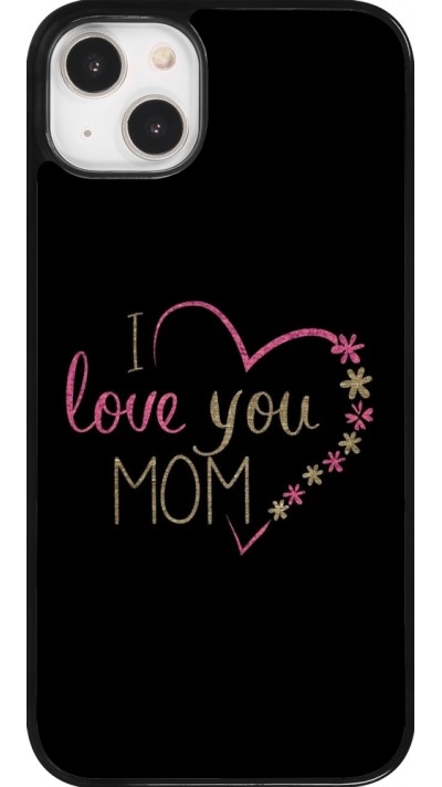 iPhone 14 Plus Case Hülle - Mom 2024 I love you Mom Hertz