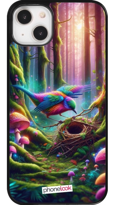 Coque iPhone 14 Plus - Oiseau Nid Forêt
