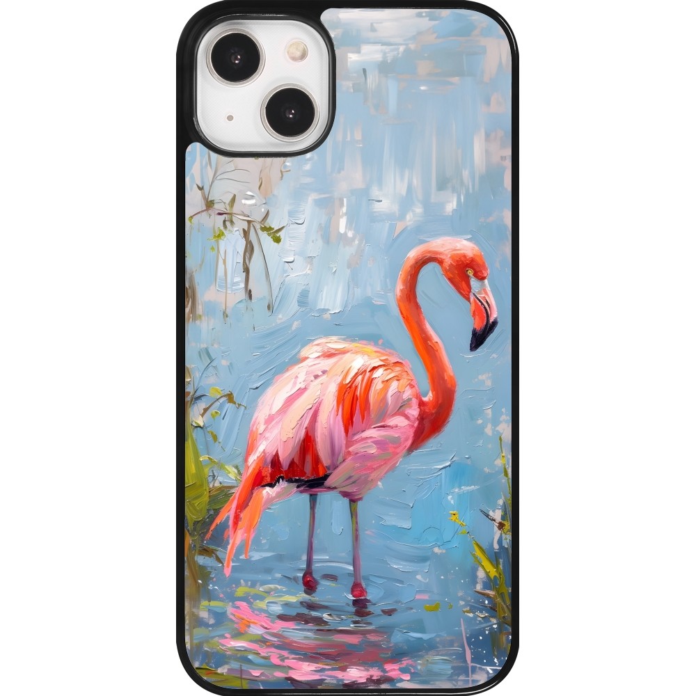 Coque iPhone 14 Plus - Paint Flamingo