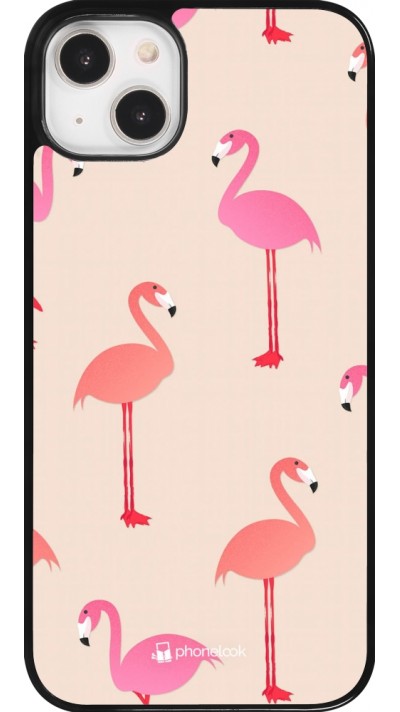 Coque iPhone 14 Plus - Pink Flamingos Pattern