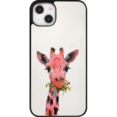 iPhone 14 Plus Case Hülle - Pink Girafe Paint