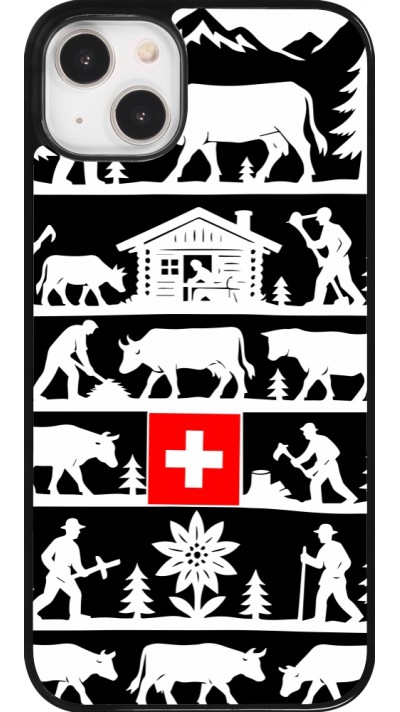 Coque iPhone 14 Plus - Poya Suisse 1 noir