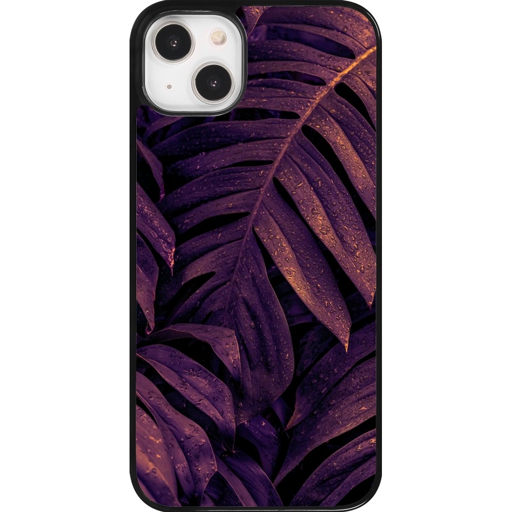 iPhone 14 Plus Case Hülle - Purple Light Leaves