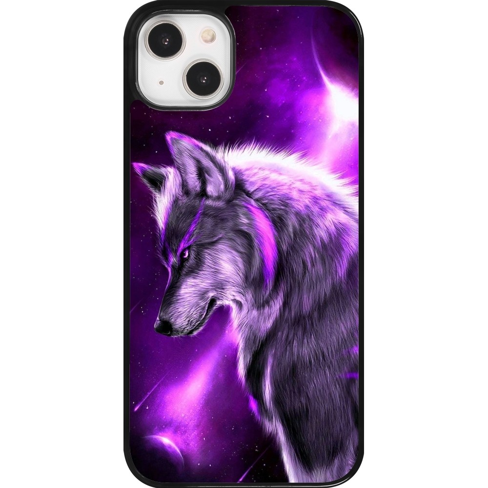 iPhone 14 Plus Case Hülle - Purple Sky Wolf