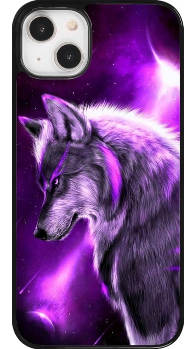 Coque iPhone 14 Plus - Purple Sky Wolf