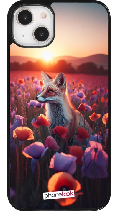 iPhone 14 Plus Case Hülle - Purpurroter Fuchs bei Dammerung