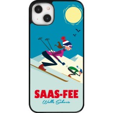iPhone 14 Plus Case Hülle - Saas-Fee Ski Downhill