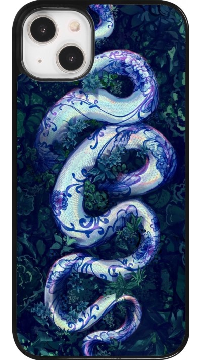 iPhone 14 Plus Case Hülle - Snake Blue Anaconda