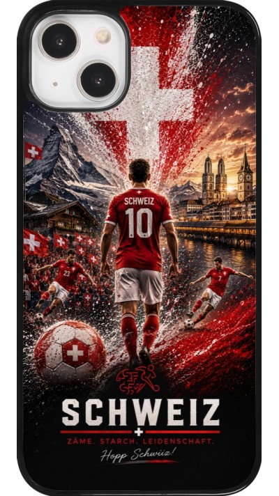 iPhone 14 Plus Case Hülle - Fussball Schweiz splash 2026