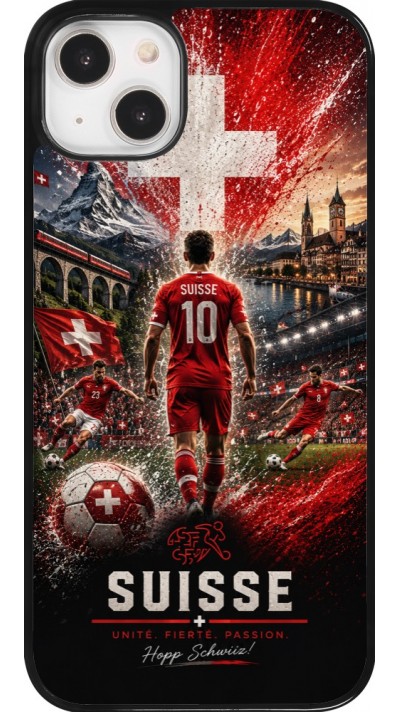 iPhone 14 Plus Case Hülle - Fussball Suisse splash 2026