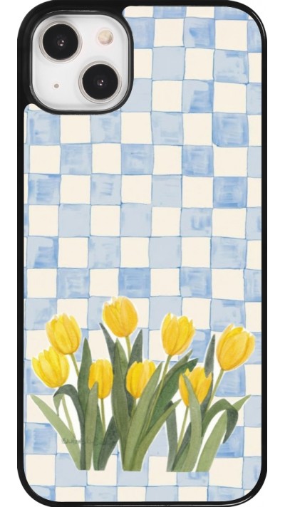iPhone 14 Plus Case Hülle - Blue vichy tulips Spring 2026