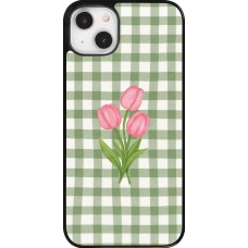 iPhone 14 Plus Case Hülle - Green vichy tulips Spring 2026