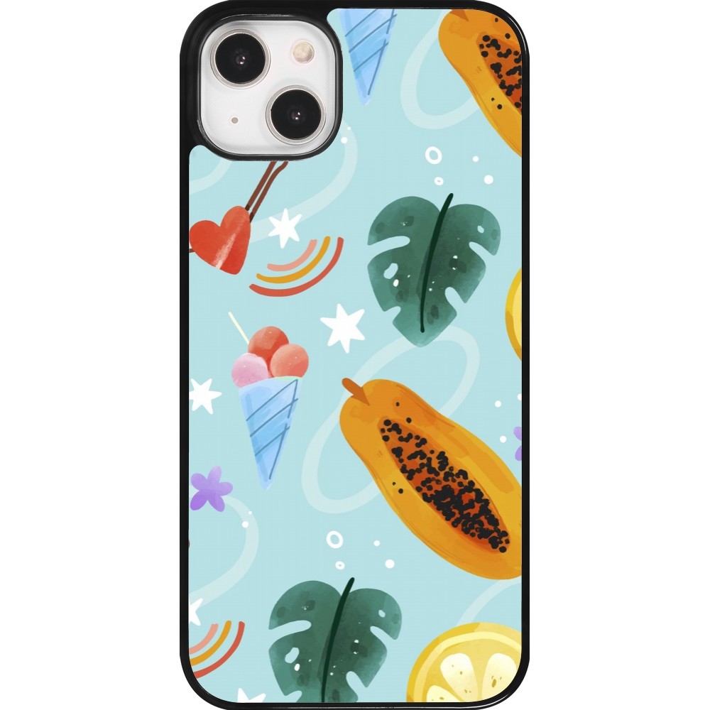 Coque iPhone 14 Plus - Summer 2025 Pattern papaya