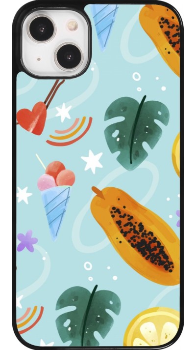 Coque iPhone 14 Plus - Summer 2025 Pattern papaya