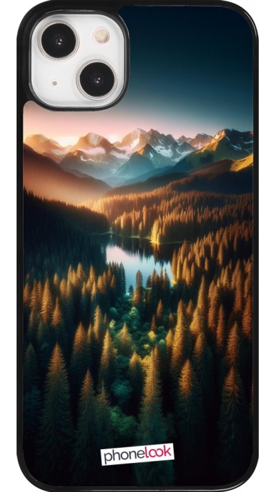 Coque iPhone 14 Plus - Sunset Forest Lake
