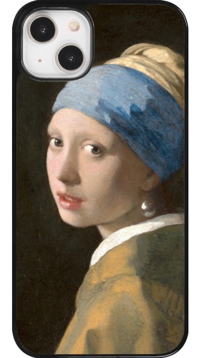 Coque iPhone 14 Plus - Tableau art - La Jeune fille à la perle - Johannes Vermeer
