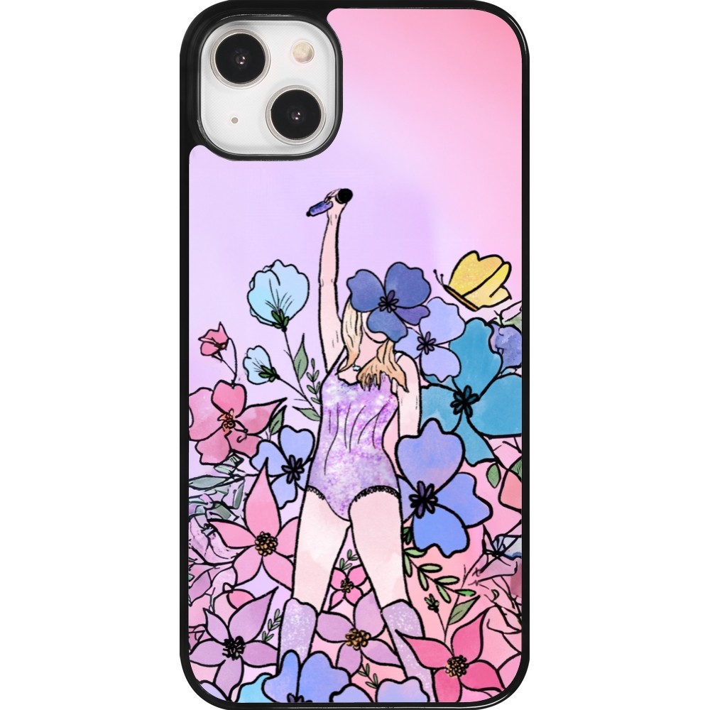 Coque iPhone 14 Plus - Taylor Swift Sketch - Pink