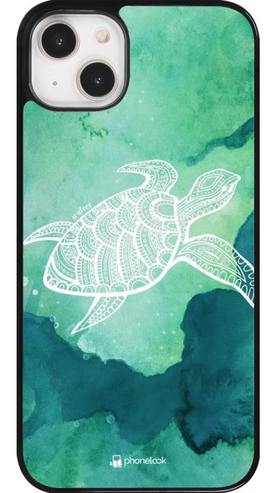 Coque iPhone 14 Plus - Turtle Aztec Watercolor