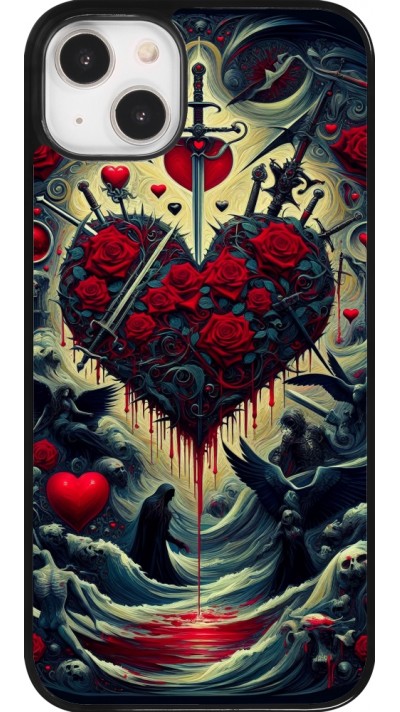Coque iPhone 14 Plus - Dark Love Coeur Sang