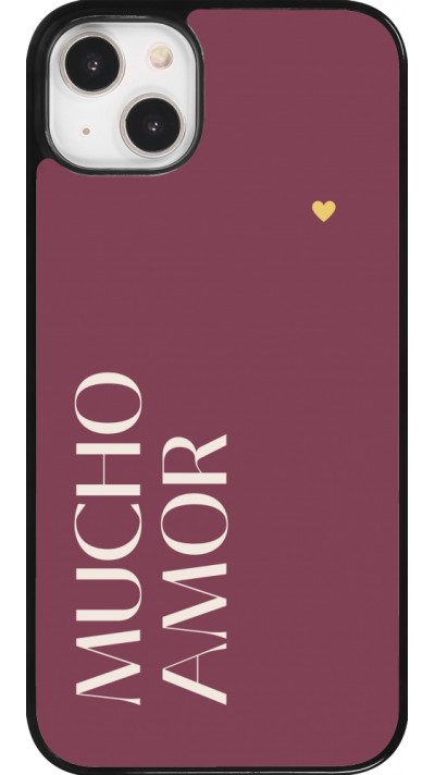 Coque iPhone 14 Plus - Valentine 2024 mucho amor rosado