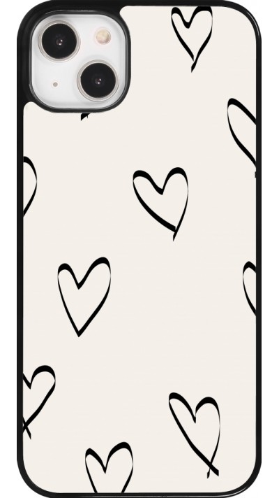 Coque iPhone 14 Plus - Valentine 2023 minimalist hearts
