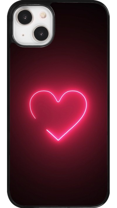 Coque iPhone 14 Plus - Valentine 2023 single neon heart