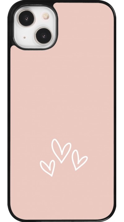 Coque iPhone 14 Plus - Valentine 2023 three minimalist hearts