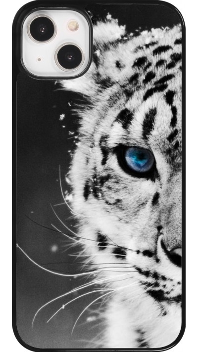Coque iPhone 14 Plus - White tiger blue eye