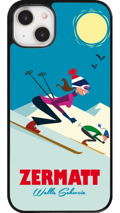 Coque iPhone 14 Plus - Zermatt Ski Downhill