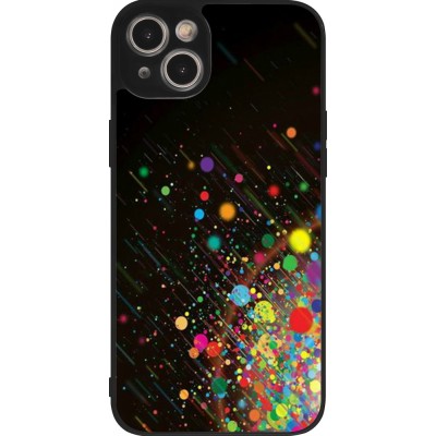 Coque iPhone 14 Plus - Silicone rigide noir Abstract Bubble Lines