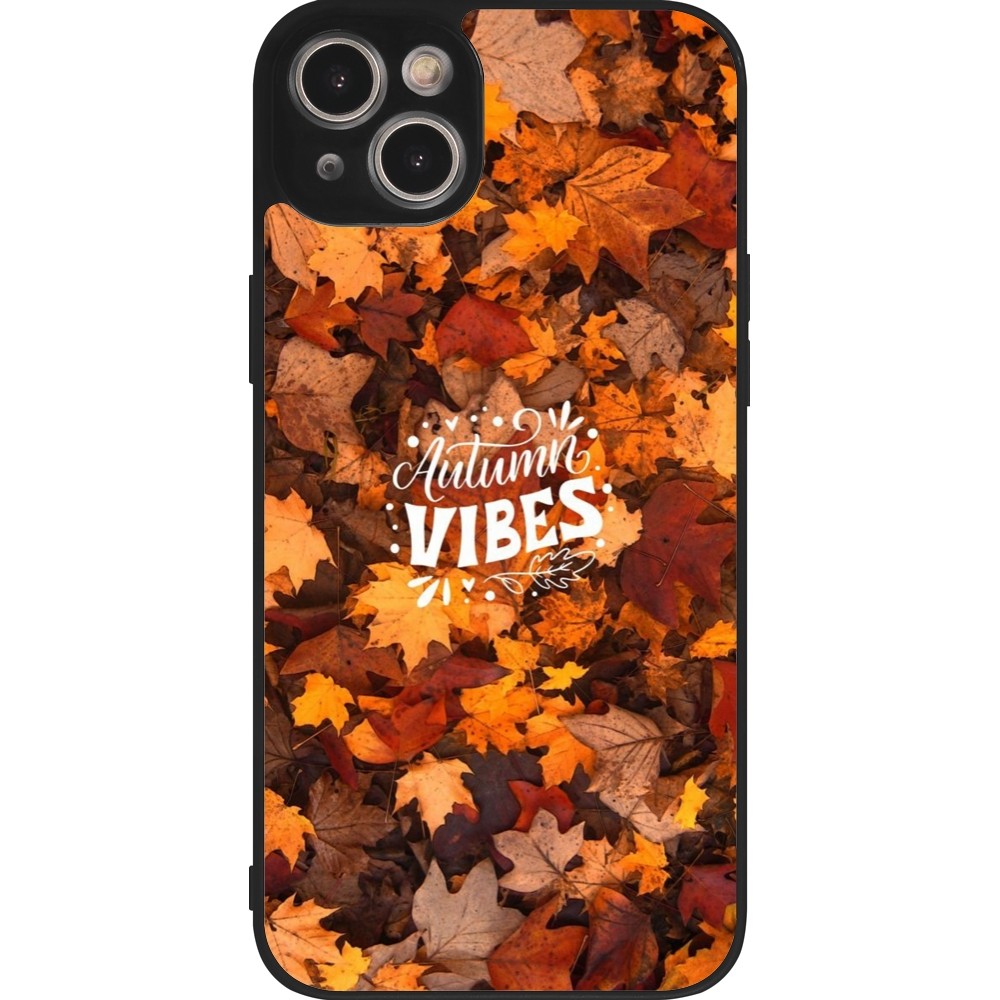 Coque iPhone 14 Plus - Silicone rigide noir Autumn 25 Autumn vibes