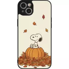 Coque iPhone 14 Plus - Silicone rigide noir Autumn 26 Snoopy autumn