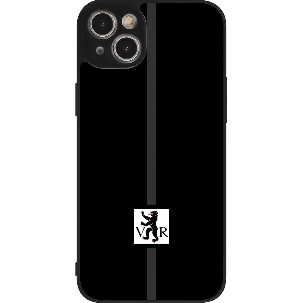 Coque iPhone 14 Plus - Silicone rigide noir Canton AR noir